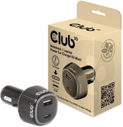 Club 3D CAC-1922 Autós Töltő 3A (2x USB) Piros