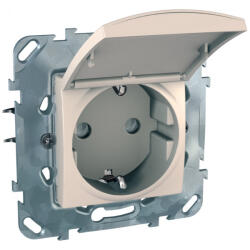 Schneider Electric Schneider Unica Phd14-16 kbgf 2P+F csatlakozóaljzat, (GYV) biztonsági zsalus és csapfedéllel, csavaros bekötés, 16A, krém MGU50.037. 25TAZ (MGU50.037.25TAZ)