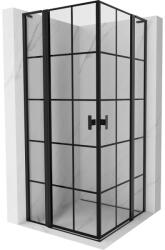 Mexen Mexen, Mexen Mist L Duo zsanéros zuhanykabin 95 x 95 cm, fekete ráccsal - 8A4L-095L-095P-70-77 (8A4L-095L-095P-70-77)