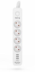 Kerg 4 Plug + 3 USB 1,5 m Switch (M02413)