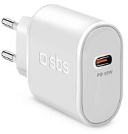 SBS Töltő adapter, USB-C, 30W, fehér (TETR1CPD30) (TETR1CPD30)
