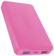 SBS 10000mAh 2xUSB-A + USB-C PowerBank, pink (TTBB10000FASTP) (TTBB10000FASTP)