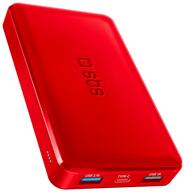 SBS 10000mAh 2xUSB-A + USB-C PowerBank, piros (TTBB10000FASTR) (TTBB10000FASTR)