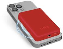 SBS 5000mAh Vezeték nélküli mágneses powerbank, piros (TEBB5000MAG1CR) (TEBB5000MAG1CR)