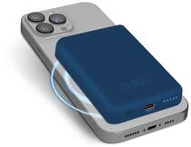 SBS 5000mAh Vezeték nélküli mágneses powerbank, kék (TEBB5000MAG1CB) (TEBB5000MAG1CB)
