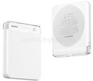 REMAX Cube RPP-8 Magsafe Vezeték Nélküli Gyorstöltő Powerbank 5000 mAh - Fehér (RPP-8_White) (RPP-8_White)