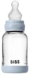 Bibs Стъклена бебешка бутилка Bibs - Със силиконов биберон, 120 ml, Baby Blue (50191231) - ozone