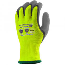 Kesztyű bélelt Hi-Viz sárga színű 10-es kötésű 9-es_ (1LAFO09) (1LAFO09)