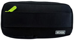 ECADA Penar etui tip borseta Ecada 786621, 2 fermoare, Negru cu fermoare verzi (786621) Penar