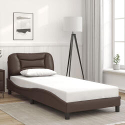 vidaXL barna műbőr ágykeret fejtámlával 80 x 200 cm (VD3207962)