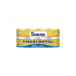 Paperdi Toalettpapír 3 rétegű kistekercses 100% cellulóz 155 lap/tekercs 8 tekercs/csomag Soavex Maxi Rotoli_ (ID8G650F8)