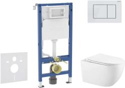 Geberit Duofix - Set pentru montare încastrată, toaletă Gaia și capac softclose, clapetă Delta30, alb alpin SANI11CA3146B (SANI11CA3146B)