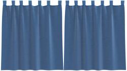 vidaXL 2 db királykék fátyolfüggönyök hurokkal 140x140 cm 0.19 kg 4102301 (4102301)