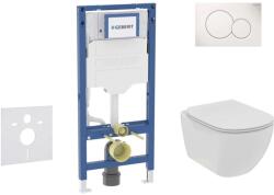 Geberit Duofix - Set pentru montare încastrată, toaletă Tesi și capac softclose, clapetă Sigma01, alb alpin SANI11CD3108 (SANI11CD3108)