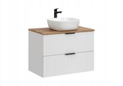 Comad 80 cm-es fürdőszobabútor szett pulttal és pultra szerelhető mosdóval (COM-ADELWHITE6)