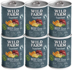  Wild Farm Wild Farm Superfood Beef 6x400g gabonamentes kutyatáp