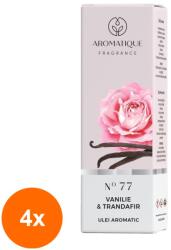 LCAA Set 4 x Ulei Aromat, Aromatique Vanilie si Trandafir, 10 ml, Ambalat la Cutie (GIL-4xLCA-ULC-AR-77-VAN-ROS)