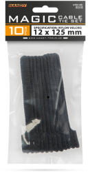 Kleiber Germany GZBT08 Tépőzáras vezetékkötegelő 125 x 12 mm 10 db / csomag - Fekete