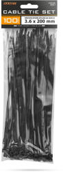 Kleiber GZBT08 Vezetékkötegelő 200 x 3, 6 mm 100 db / csomag - Fekete