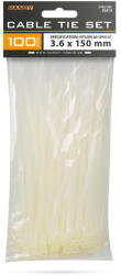 Kleiber GZBT08 Vezetékkötegelő 150 x 3, 6 mm 100 db / csomag - Fehér
