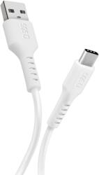 SBS USB-A apa - USB-C apa Adat- és töltőkábel 1m - Fehér (TECABLEMICROC10W) (TECABLEMICROC10W)