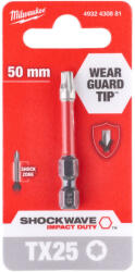 Milwaukee Shockwave bit TX25 50mm-1db (4932430881)