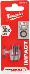 Milwaukee Shockwave bit Hex4 25mm-2db (4932430895)