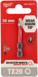 Milwaukee Shockwave bit TX20 50mm-1db (4932430876)