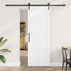 vidaXL Csúszó Ajtó ORKDAL 78x211 cm Fehér és fekete Mérnöki fa, Fém (3333809)
