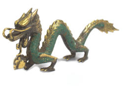 Ancient Wisdom Feng shui sárgaréz Sárkány szobor - 20 cm (BFF-07)