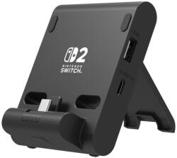 HORI Dual PlayStand, Nintendo Switch 2, USB-A, USB-C, Official license, Fekete, Konzol állvány és töltő (NSX-002E)