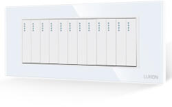 Luxion Intrerupator Mecanic 12 Posturi LUXION cu Rama din Sticla, Standard Italian, 6M