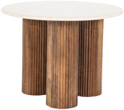 Eleonora Xavi 60 cm-es bézs márvány lerakóasztal (ELE-95891)