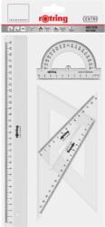 rOtring Vonalzó készlet, műanyag, ROTRING, víztiszta (R221370) - tintasziget