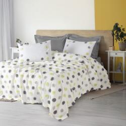 Cottonbox® Cuvertura 230x250cm cu cearceaf pat si fete perna, broderie în relief, Leroy Gri