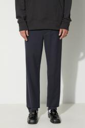 Norse Projects nadrág gyapjú keverékből Ezra Relaxed Cotton Wool Twill sötétkék, chino, N25-0391-7004 - sötétkék L