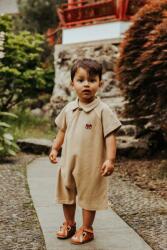 Donsje pamut rugdalózó Adriaen Playsuit Red Panda 3035602 - bézs 68