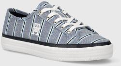 Tommy Hilfiger sportcipő VULC CANVAS SNEAKER SHIRTING női, FW0FW07672 - kék Női 36