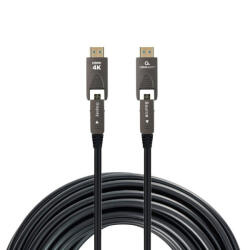 Gembird HDMI D-A kábel 10m v2.0 AOC 4K UHD 60Hz fekete Gembird (CCAP-HDMIDD-AOC-10M)
