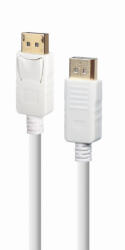 Gembird DisplayPort kábel 1.8m fehér v. 1.2 UHD 4K Gembird (CC-DP2-6-W)