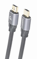 Gembird HDMI kábel 1m 4K UHD 3D fonott fekete-szürke Gembird (CCBP-HDMI-1M)