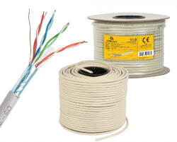 Gembird CAT5e FTP LAN kábel 100m szürke solid Gembird (FPC-5004E-SO/100C)