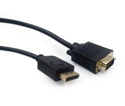 Gembird (CCP-DPM-VGAM-6) 1.8m fekete DisplayPort / HD15M VGA kábel