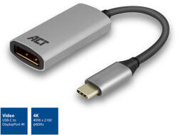 ACT USB-C 3.2 Gen1 / DisplayPort adapter kábel 4K 0.15m szürke ACT (AC7030)