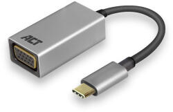 ACT USB-C 3.2 Gen1 / VGA adapter kábel 0.12m szürke ACT (AC7000)