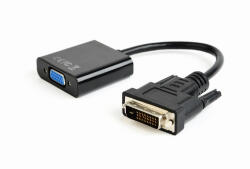 Gembird DVI-D (24+1) / VGA adapter kábel 0.2m fekete Gembird (AB-DVID-VGAF-01)