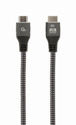 Gembird HDMI kábel 2m szürke v2.1 8K UHD 3D fonott Gembird (CCB-HDMI8K-2M)