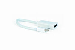 Gembird miniDisplayPort / HDMI adapter kábel 0.15m fehér Gembird (A-mDPM-HDMIF-02-W)