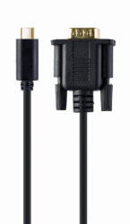 Gembird USB-C / VGA kábel D-sub 15tűs apa 2m fekete Gembird (A-CM-VGAM-01)
