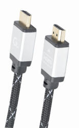 Gembird HDMI kábel 1m v2.0 4K UHD 60Hz fonott fekete-ezüst Gembird (CCB-HDMIL-1M)